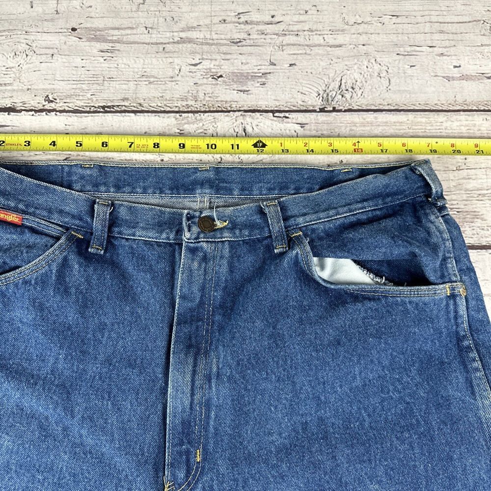 Vintage 70's Wrangler 99001SW Denim Jeans Men's 40x30 Straight Leg USA Made FLAW - Picture 10 of 16